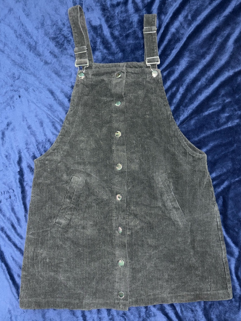 Harper Heritage Dark Green Corduroy Overall Pinafore Dress Large